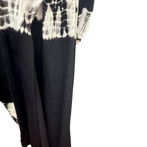 INC International Concepts Maxi Dress Plus Size 2X Black Tie Dye Stretch Rayon - Picture 9 of 9